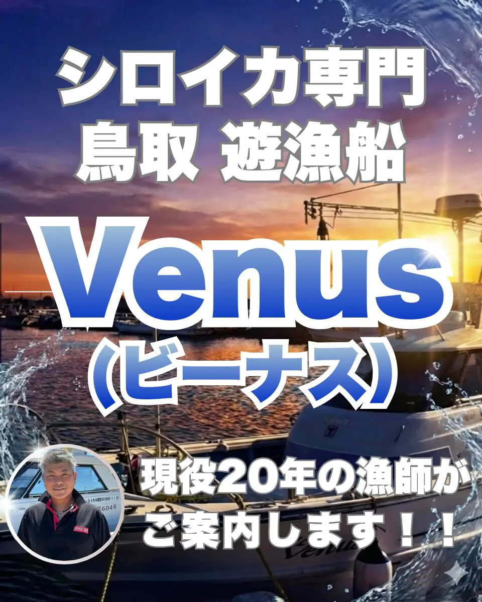 遊漁船 Venus | 鳥取のシロイカ釣り船をお探しなら！